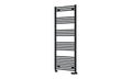 Reina Capo Flat Heated Designer Ladder Towel Rail - 1600 x 600 mm - Black