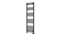 Reina Capo Flat Heated Designer Ladder Towel Rail - 1800 x 500 mm - Black