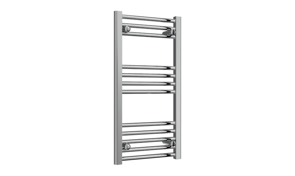 Reina Capo Flat Heated Designer Ladder Towel Rail - 800 x 400 mm - Chrome