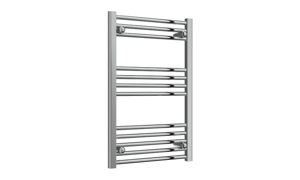 Reina Capo Flat Heated Designer Ladder Towel Rail - 800 x 500 mm - Chrome