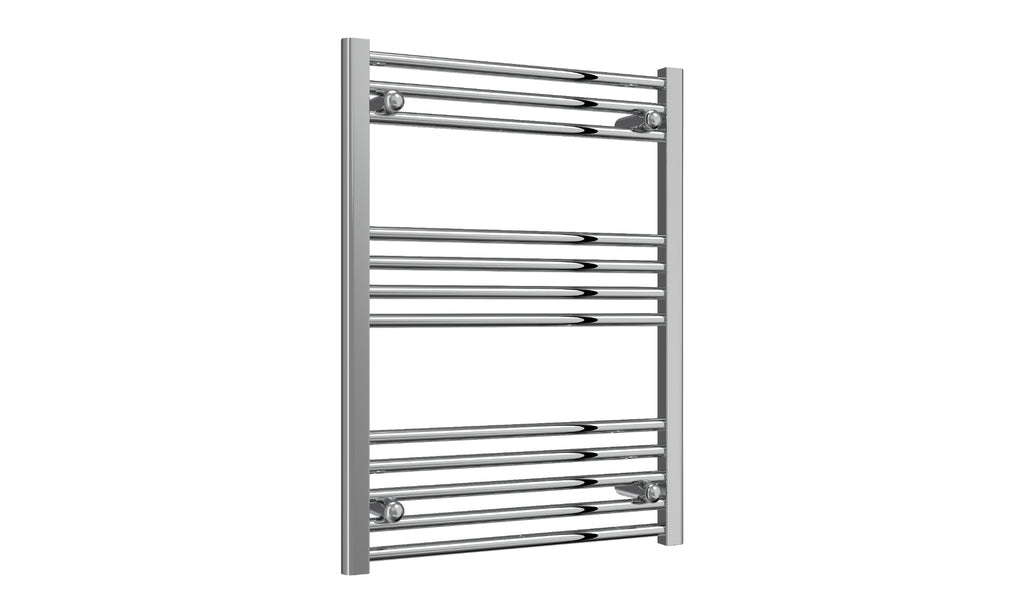 Reina Capo Flat Heated Designer Ladder Towel Rail - 800 x 600 mm - Chrome