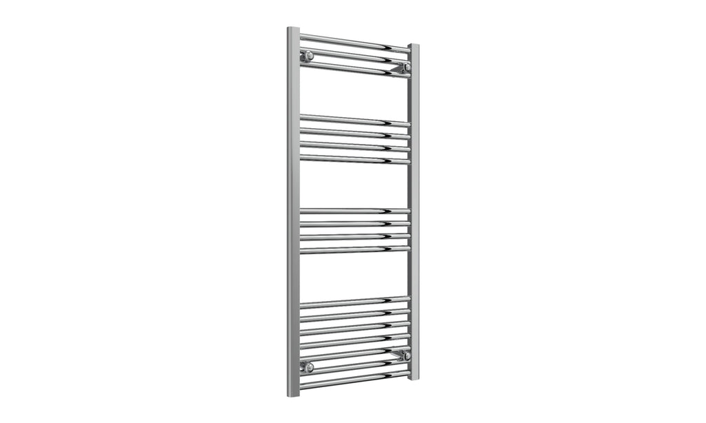 Reina Capo Flat Heated Designer Ladder Towel Rail - 1200 x 500 mm - Chrome