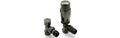 Reina Modal TRV Angled Radiator Valve and LockShield Oiled Bronze