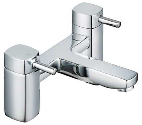 Square Modern Chrome Bathroom Bath Filler Mixer & Basin Sink Mono Tap-8660