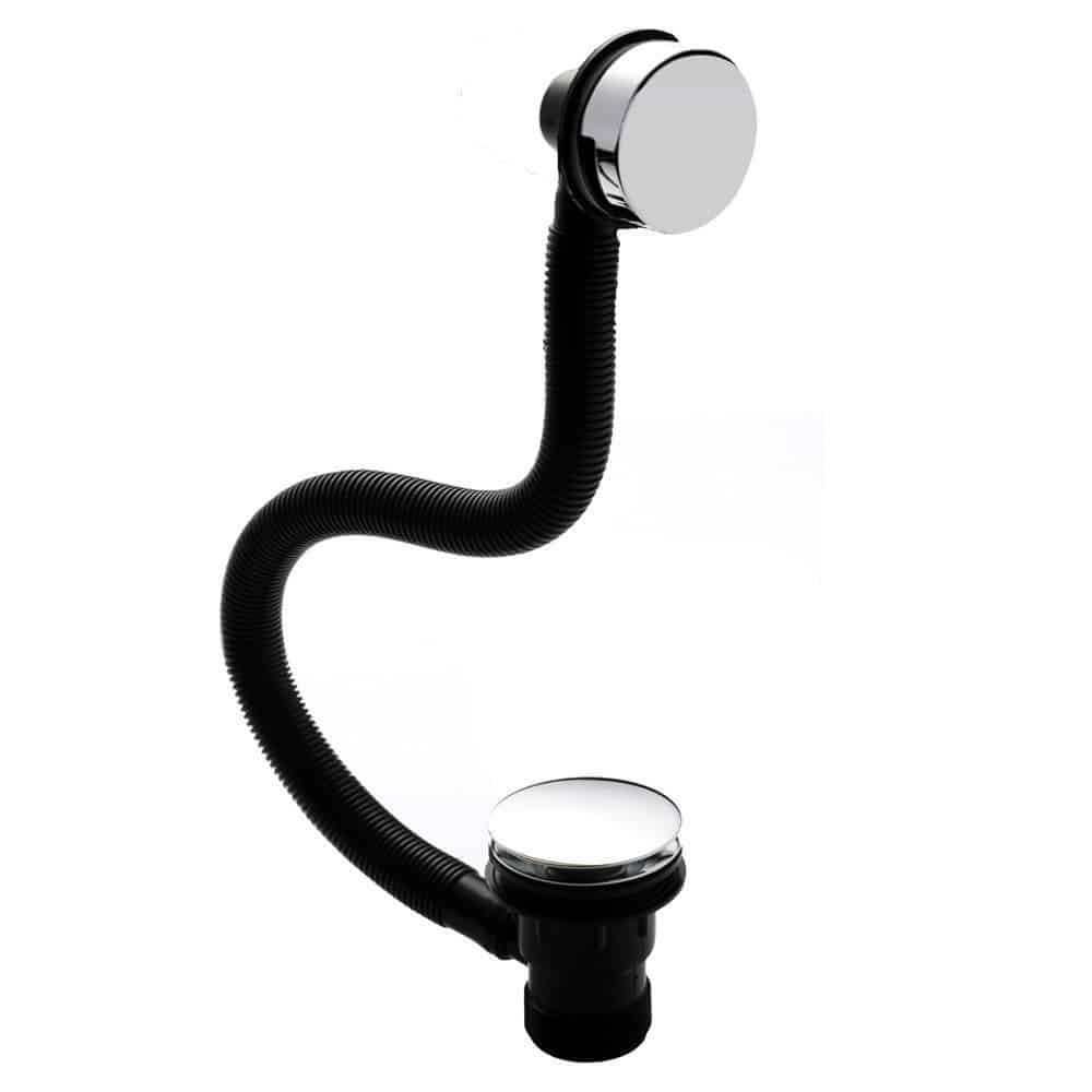 Easy clean Sprung Plug Bath Clicker Waste with Modern Overflow-0