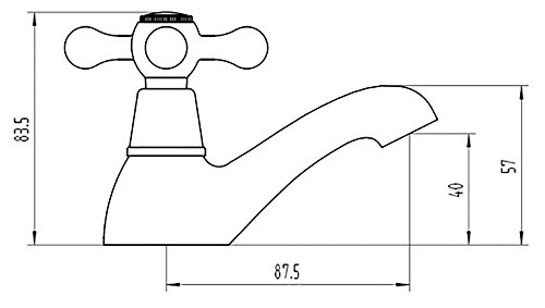 Traditional Victorian Design Hot and Cold Bath Taps-1837
