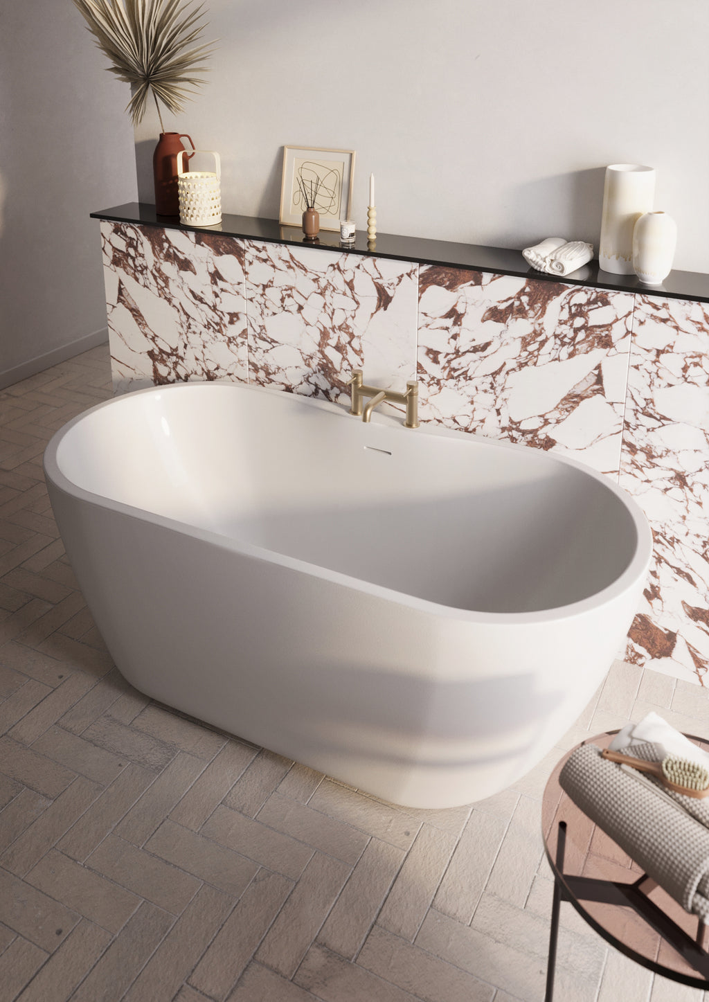 Scudo Onyx 1655mm Freestanding Double Ended Bath