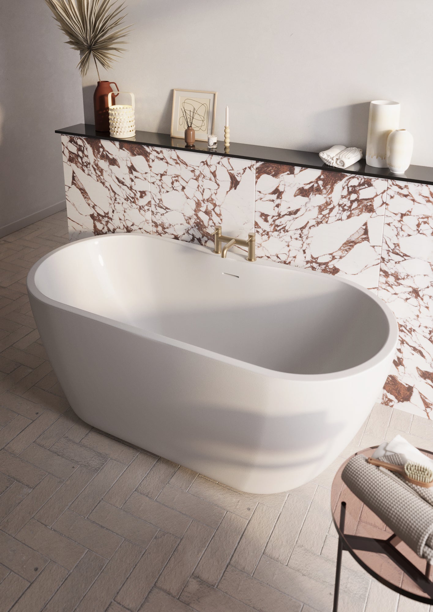 Scudo Onyx 1655mm Freestanding Double Ended Bath