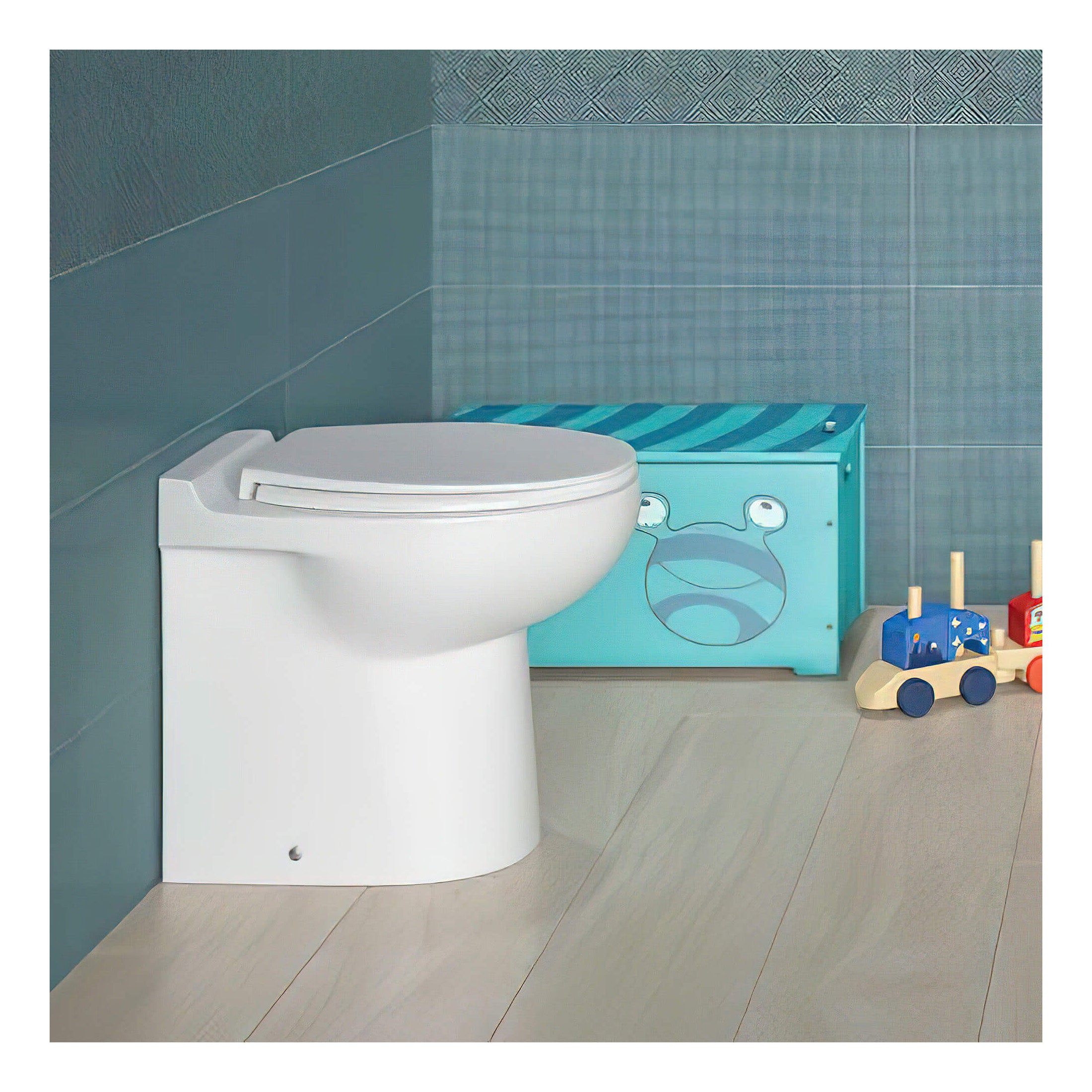 RAK Junior Back to Wall Toilet Toilet And Urea Seat - Alpine White