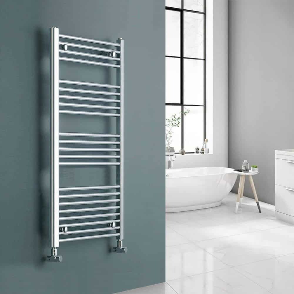800mm x 500mm Chrome Heated Towel Warmer Ladder Rail-0
