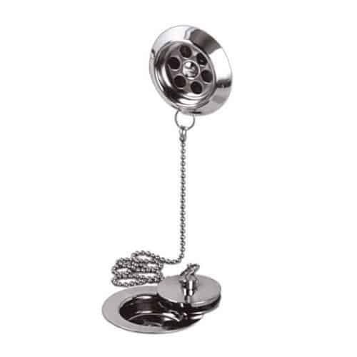 Chrome Retainer Bath Tub Waste Drain with Brass Plug & Overflow and Ball Chain-7280