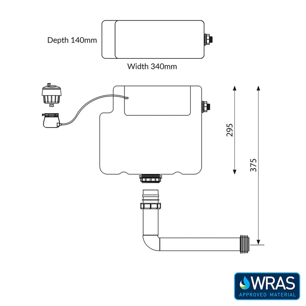 Back to Wall Toilet With Side Entry Cistern &amp; Flush Plate