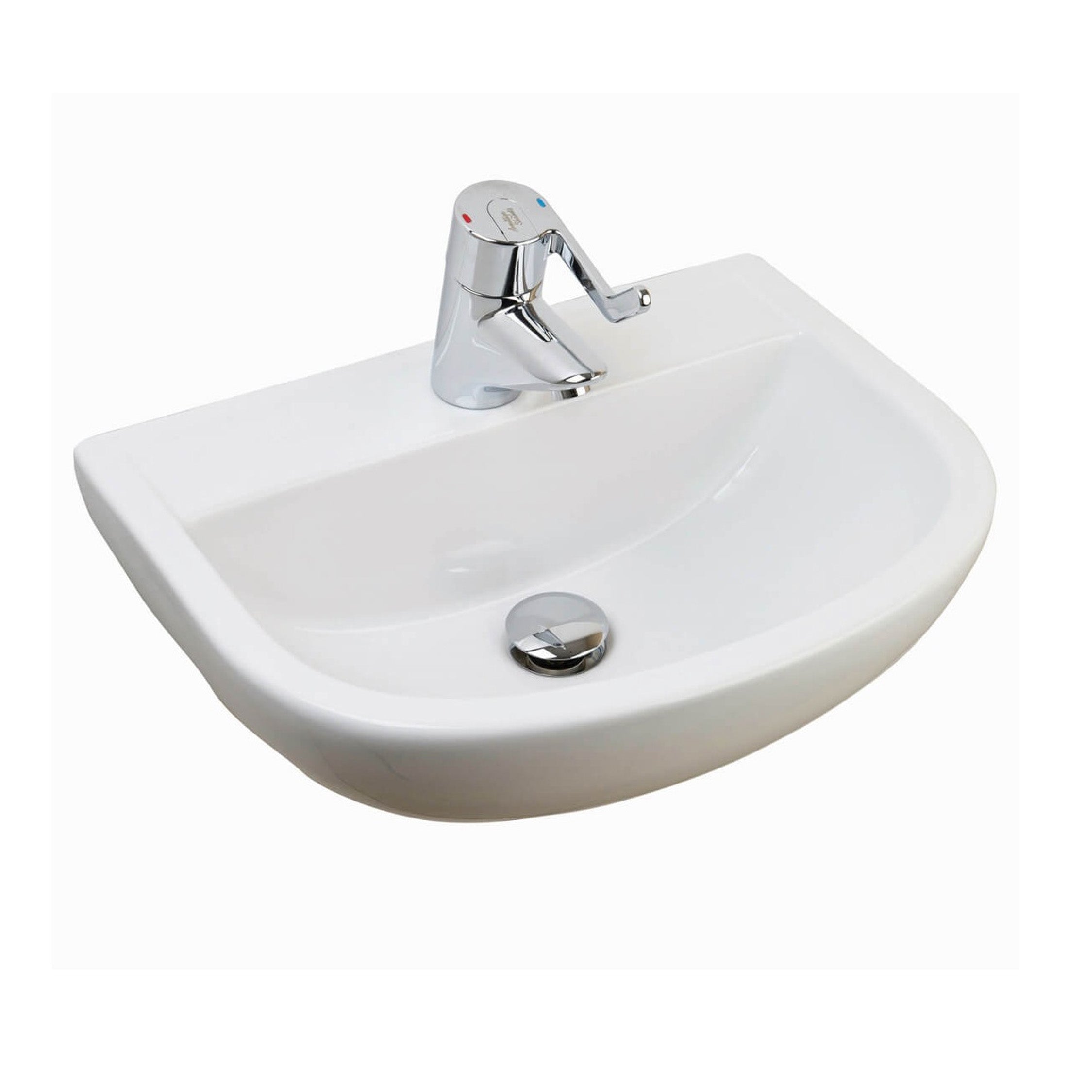 RAK Compact Special Needs Cloakroom Wall Hung Basin - 500mm Wide - 1 TH - Alpine White