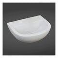 RAK Compact Special Needs Cloakroom Wall Hung Basin - 500mm Wide - 0 TH - Alpine White