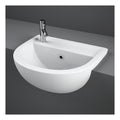 RAK Compact Semi-Recessed Basin - 450mm Wide - Left Hand TH - Alpine White