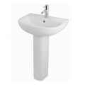 RAK Compact Basin With Full Pedestal - 550mm Wide - 1 TH - Alpine White