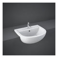 RAK Compact Semi-Recessed Basin - 550mm Wide - 1 TH - Alpine White