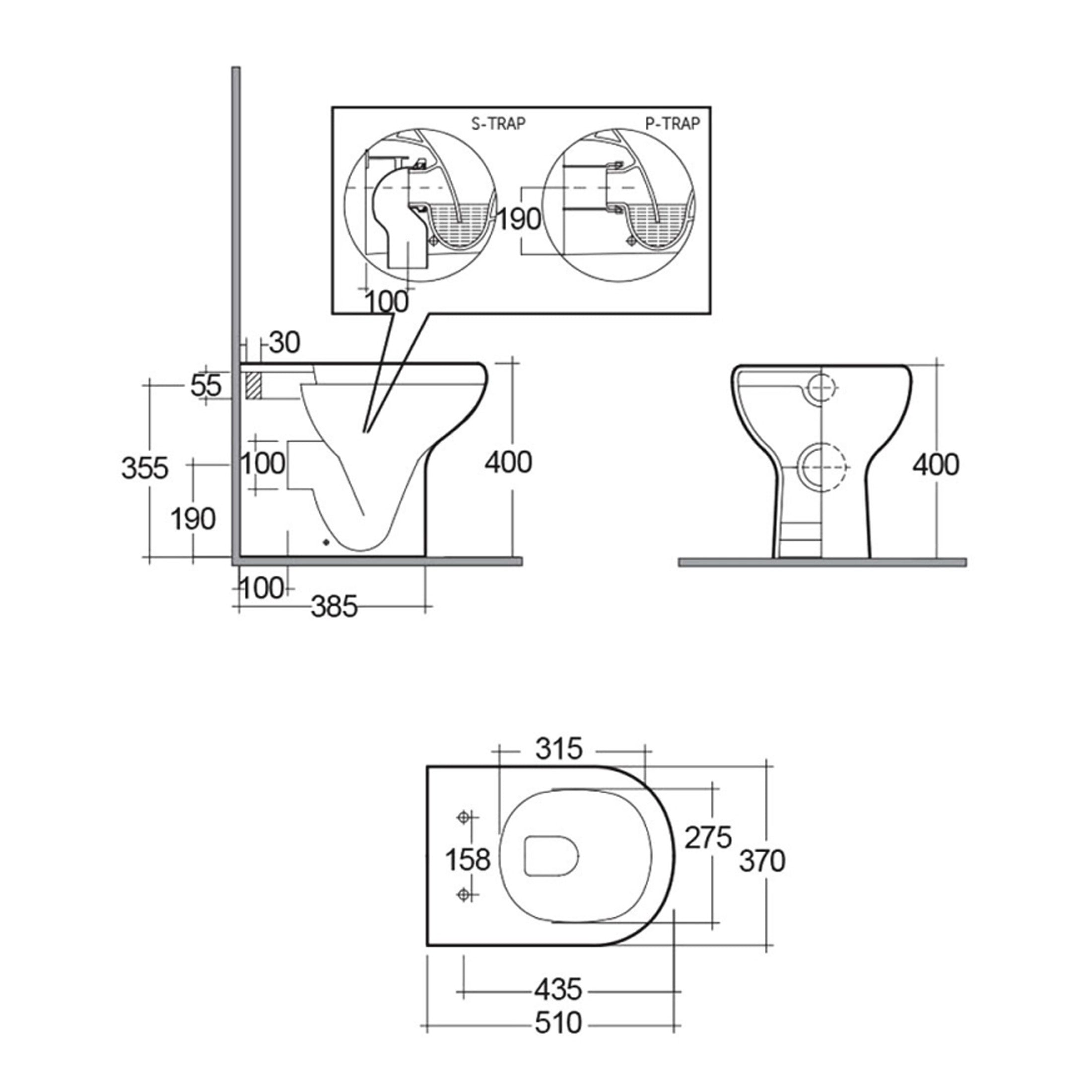 RAK Compact Back to Wall Toilet And Soft Close Seat - Alpine White