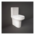 RAK Compact Deluxe Close Coupled Toilet With Push Button Cistern And Soft Close Seat - Alpine White