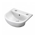 RAK Compact Semi-Recessed Basin - 550mm Wide - 2 TH - Alpine White