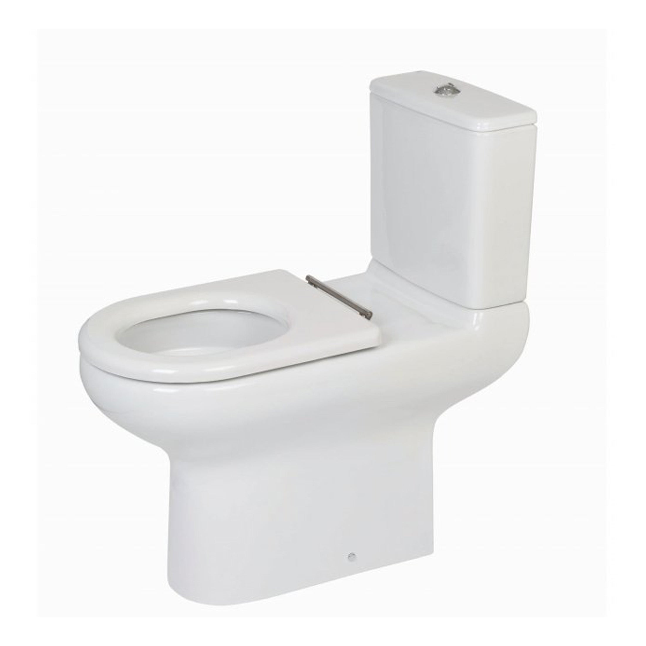 RAK Compact Rimless Special Needs Close Coupled Toilet With Cistern And Ring Standard Seat - White
