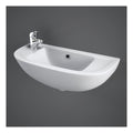 RAK Compact Wall Hung Basin - 450mm Wide - 1 Left TH - Alpine White