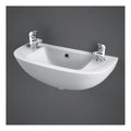 RAK Compact Slim Line Wall Hung Basin - 450mm Wide - 2 TH - Alpine White