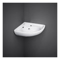 RAK Compact Corner Wall Hung Basin - 440mm Wide - 2 TH - Alpine White