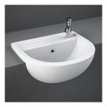 RAK Compact Semi-Recessed Basin - 450mm Wide - Right Hand TH - Alpine White