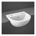 RAK Compact Semi Recessed Basin - 450mm Wide - 2 TH - Alpine White