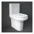 RAK Compact Full Access Rimless Close Coupled Toilet With Cistern And Soft Close Seat - White