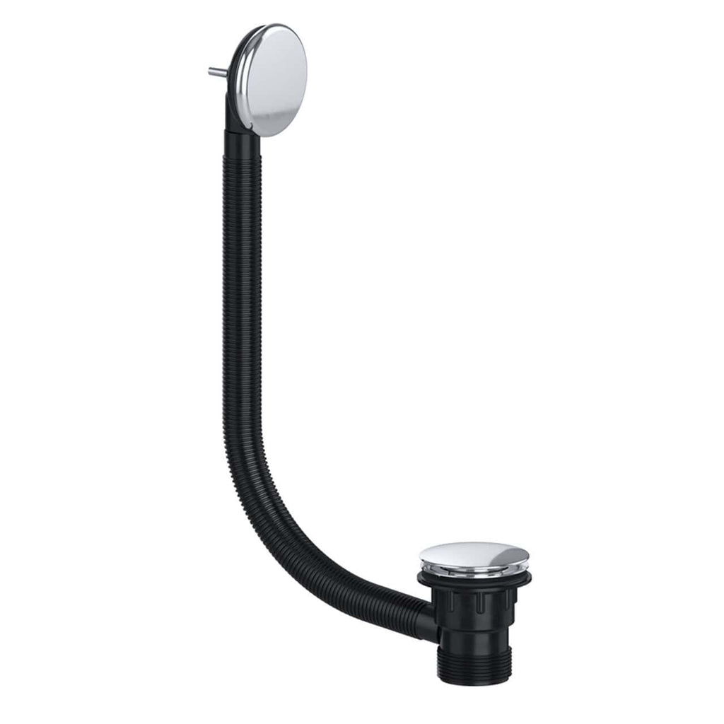 Easy Clean Sprung Plug Bath Waste with Modern Overflow – Chrome