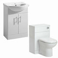 550mm Vanity Basin Sink Unit Cabinet & 500 Back To Wall WC Pan-0