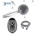 Shower Head Set including Hose and Wall Bracket Chrome-0