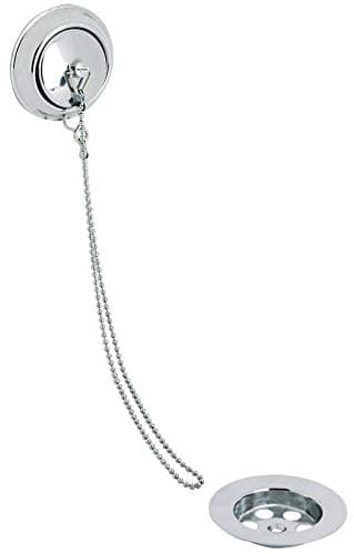 Chrome Retainer Bath Tub Waste Drain with Brass Plug & Overflow and Ball Chain-7282