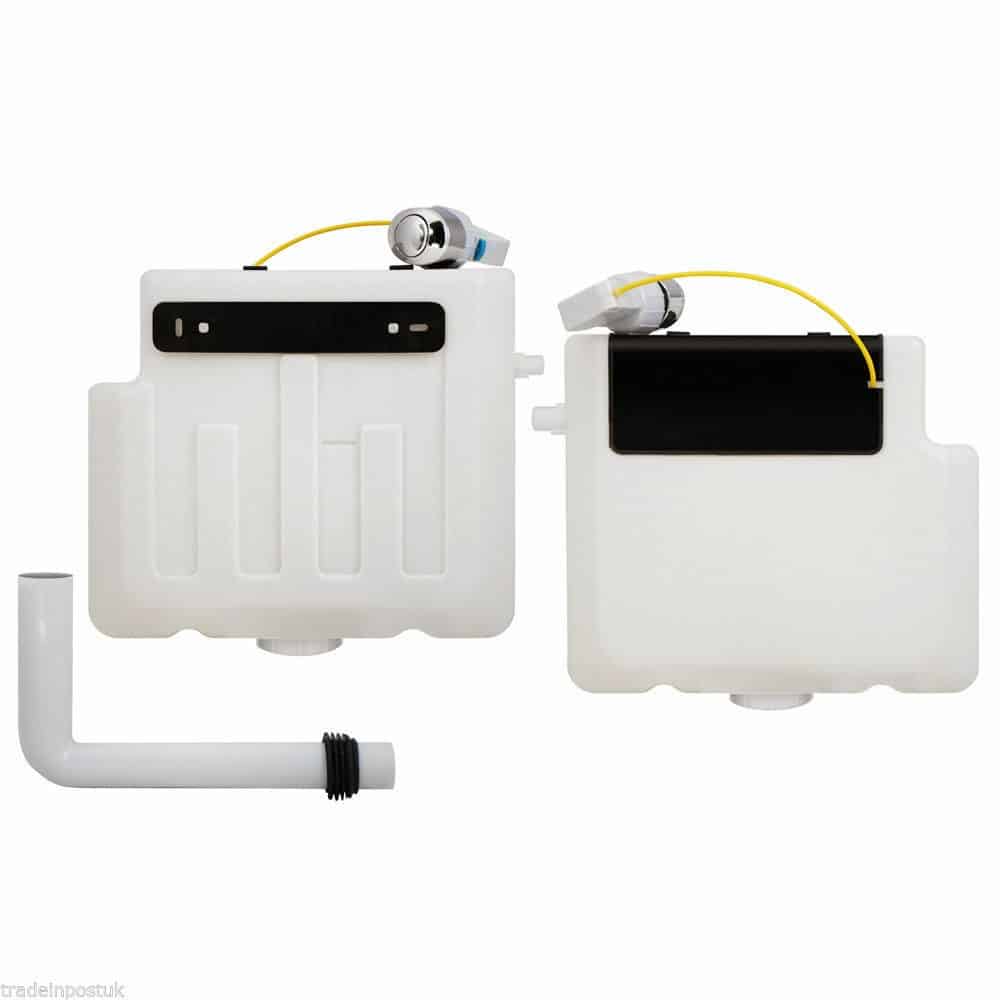Front & Top Access Dual Flush Concealed WC Cistern - with Large Flush Plate-10549