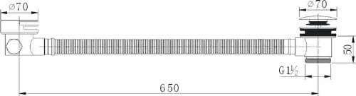 Round Overflow Bath Filler (Sanuex Type)-11142