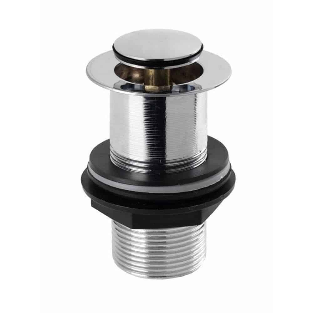 CHROME BATHROOM UNSLOTTED CLICK CLACK BASIN SINK PUSH BUTTON WASTE POP UP PLUG-6085