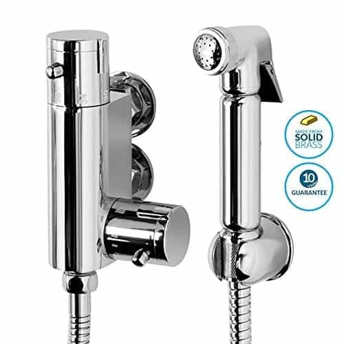 BIDET DOUCHE SHATTAF SPRAY KIT & THERMOSTATIC VALVE TAP BATHROOM BRASS-12226