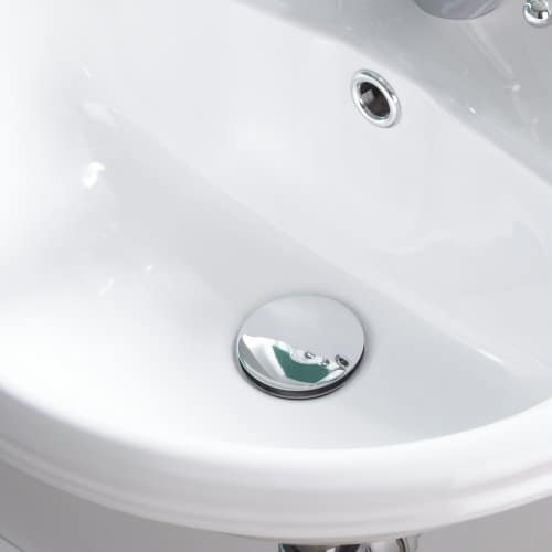 Full Cover SLOTTED Basin Sink Waste Mushroom Dome Click Clack Chrome Luxury-6684