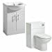 550mm Vanity Basin Sink Unit Cabinet & 500 Back To Wall WC Pan-12519