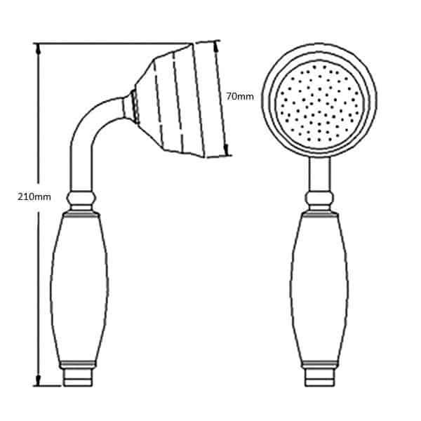 Traditional Handset & Shower Hose-2309