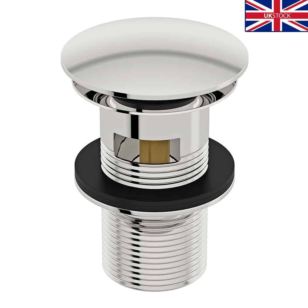 Chrome Round Bathroom Basin Sink Bottle Trap Pipe & Slotted Full Cover Waste-13815
