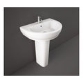 RAK Moon Basin With Full Pedestal - 800mm Wide - 1 TH - Alpine White
