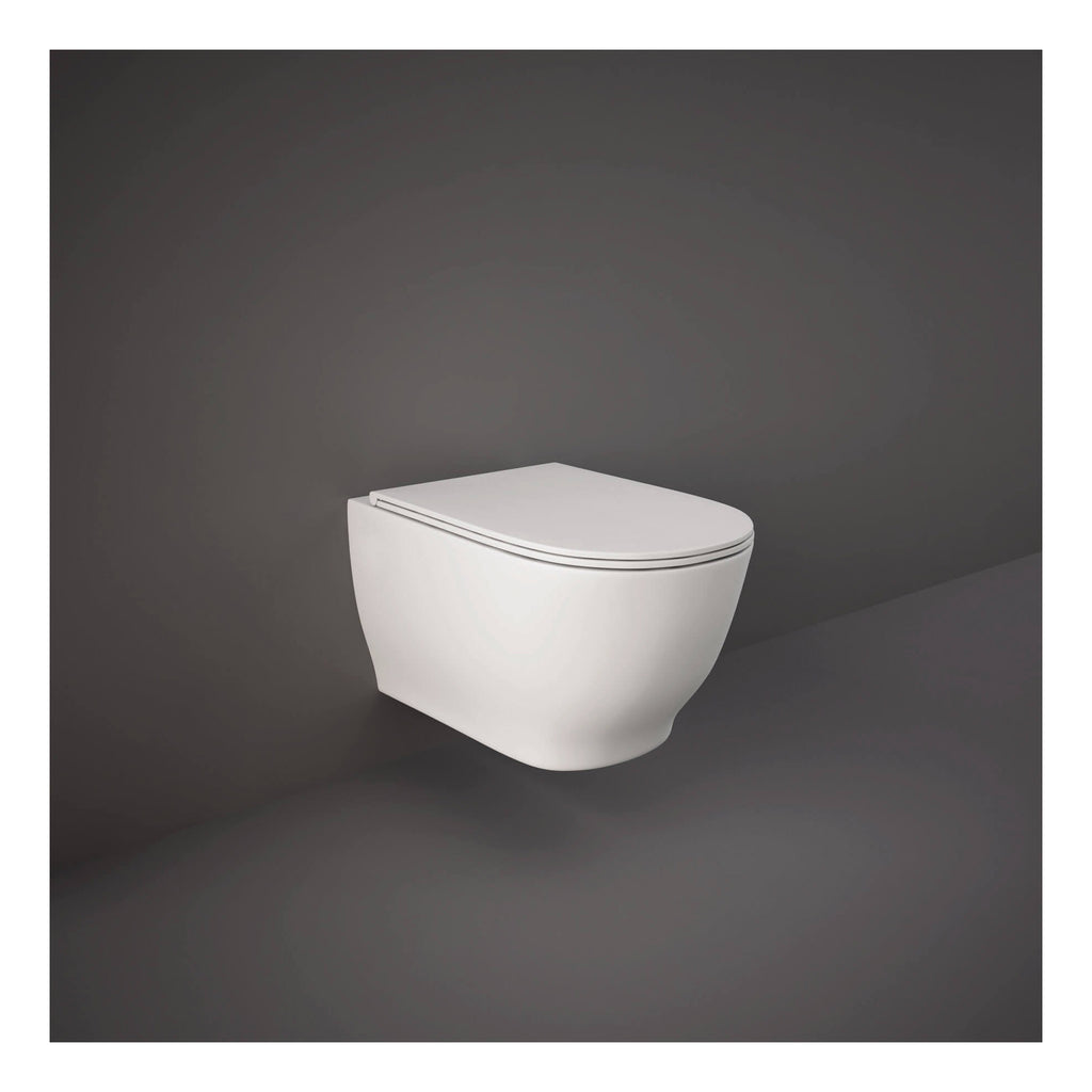 RAK Moon Wall Hung Toilet And Soft Close Seat - Alpine White