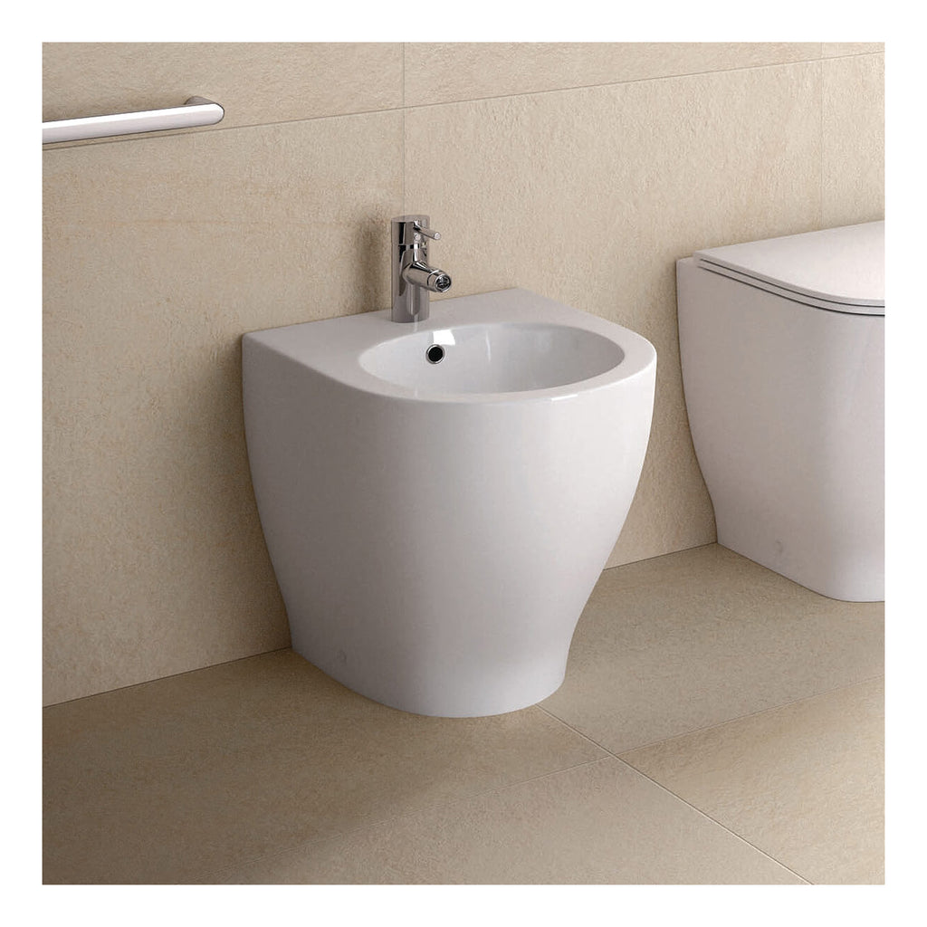 RAK Moon Back to Wall Bidet - 1 TH - Alpine White
