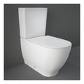 RAK Moon Close Coupled Toilet With Push Button Cistern And Soft Close Seat - White
