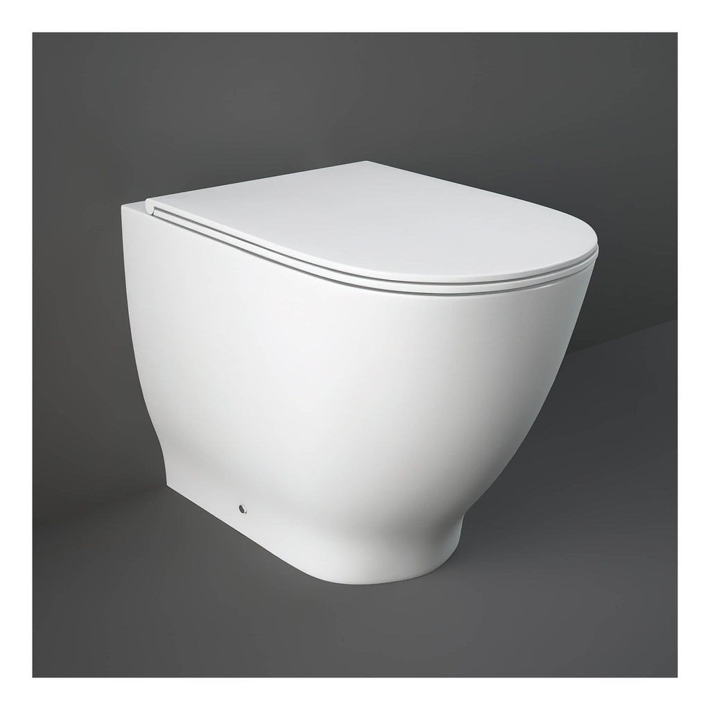 RAK Moon Back To Wall Toilet And Seat - Alpine White