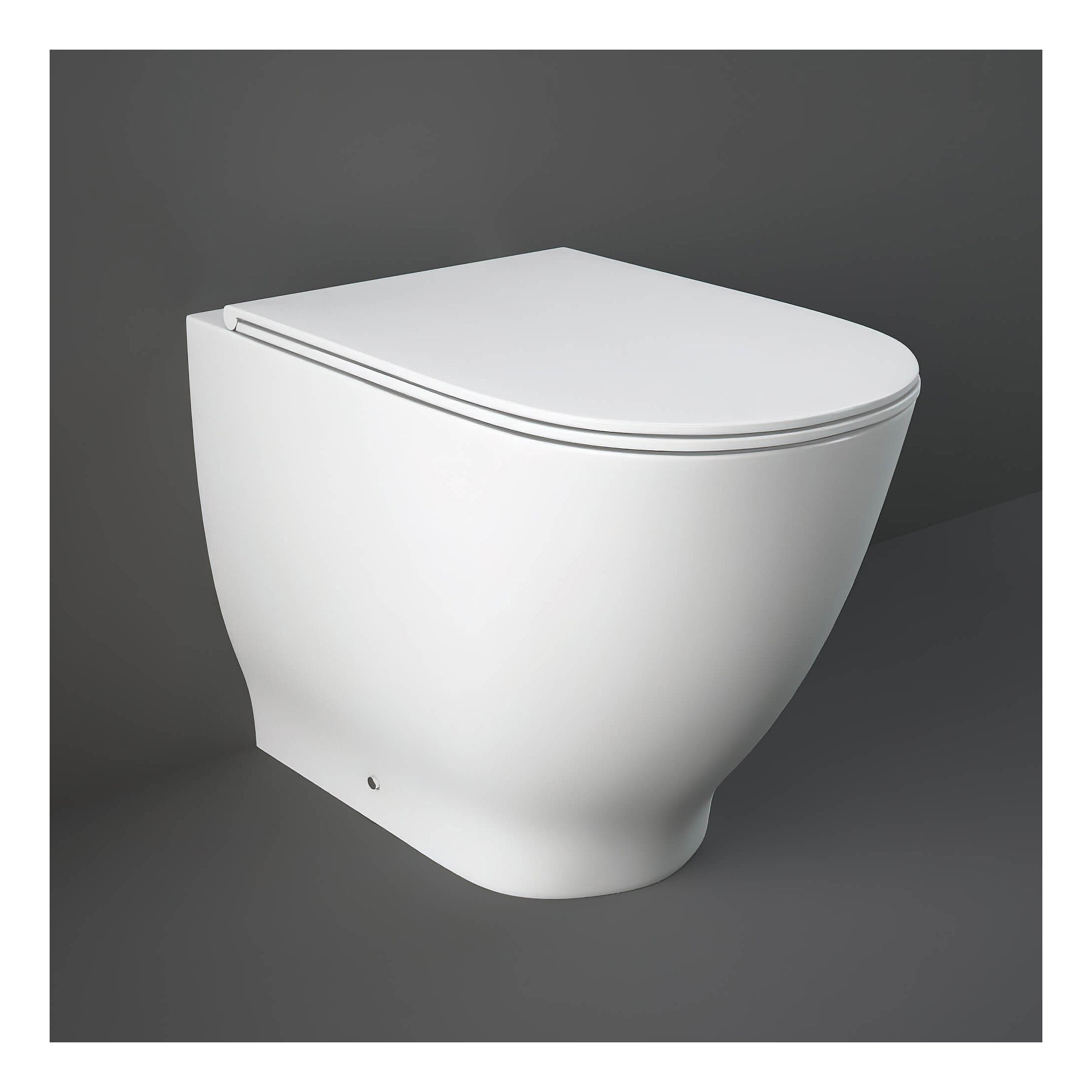 RAK Moon Back To Wall Toilet And Seat - Alpine White