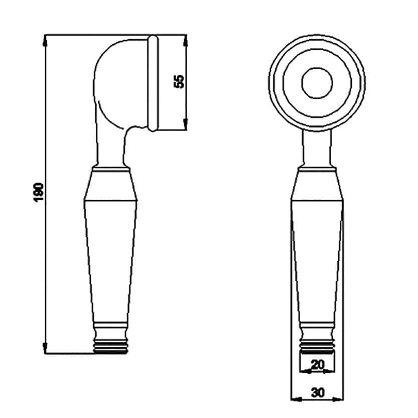 Traditional Handset & Shower Hose-2306